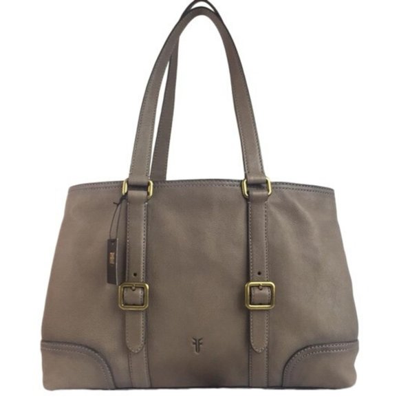 Frye Charcoal Grey Lily Leather Tote Bag - Picture 1 of 13